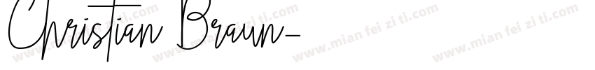 Christian Braun字体转换